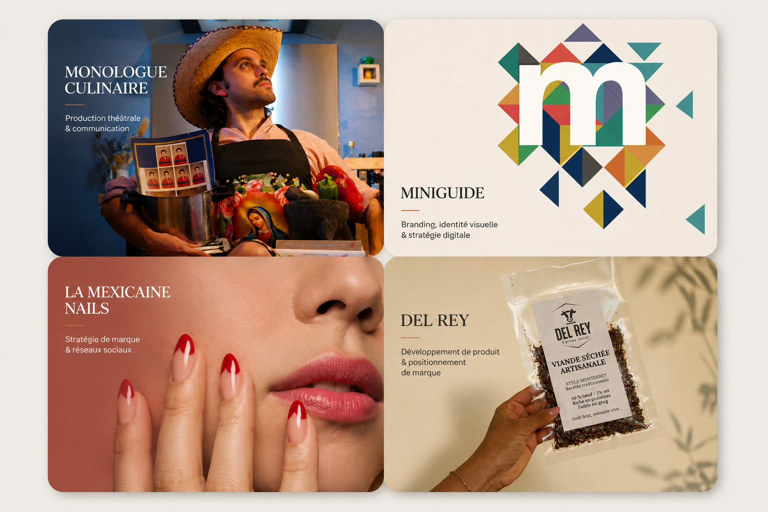 Collage de projets de Reyna Flores